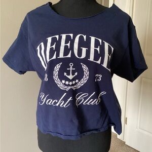 Sorority Delta Gamma DEE GEE Yacht Club Navy Graphic Tee